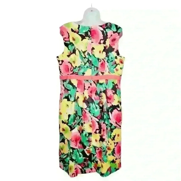 KIM ROGERS Womans FLORAL Dress Lined Top STRETCH Multi Color size 18 - Picture 3 of 5